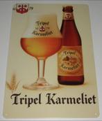 KARMELIET BIER : Metalen Bord Tripel Karmeliet - Anno 1679, Verzamelen, Biermerken, Verzenden, Nieuw, Reclamebord, Plaat of Schild