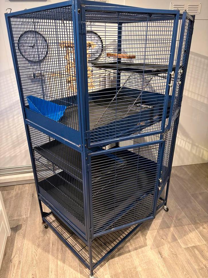 Grote rattenkooi - 2 verdiepingen - Savic royal suite 95, Dieren en Toebehoren, Knaagdieren en Konijnen | Hokken en Kooien, Gebruikt