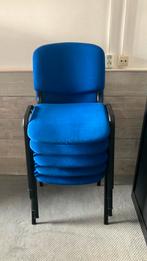 6 blauwe stoelen, Huis en Inrichting, Ophalen, Kunststof, Gebruikt, Blauw