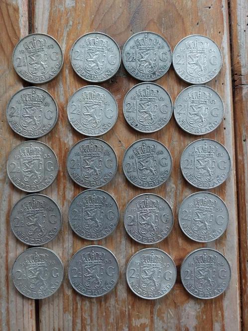 20 Zilveren Rijksdaalders Juliana, Postzegels en Munten, Munten | Nederland, Losse munt, 2½ gulden, Koningin Juliana, Zilver, Ophalen of Verzenden