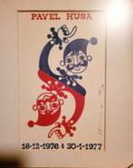 Litho Pavel Husa 2 harlekijnen 18-12-76 - 30-1-77 in lijst, Ophalen