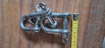 3 x zware rvs harp d sluiting beschikbaar voor biedingen