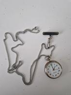 Palermo zilveren zakhorloge - je koop Nieuwe batterij nodig, Overige merken, Zakhorloge, Ophalen of Verzenden, Met ketting