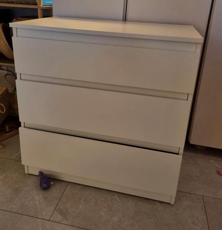 Ikea Malm ladekast met 3 laden, Huis en Inrichting, Kasten | Ladekasten, Gebruikt, Minder dan 100 cm, 50 tot 100 cm, 25 tot 50 cm