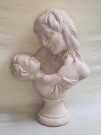 XL buste mama en kindje, Antiek en Kunst, Kunst | Beelden en Houtsnijwerken, Ophalen of Verzenden