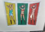 JO julian Opie 3 x mixmedia per stuk 250 euro, Verzenden