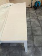 Grote uitschuifbare witte eettafel, Huis en Inrichting, Ophalen, Gebruikt, 200 cm of meer, 50 tot 100 cm