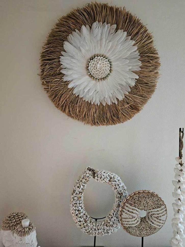 Wanddecoratie cirkel Chaya 3 uit Bali, Huis en Inrichting, Woonaccessoires | Wanddecoraties, Nieuw, Ophalen of Verzenden