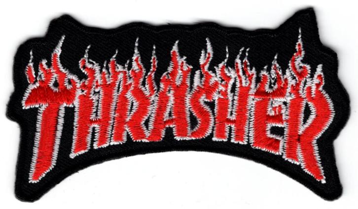 Thrasher stoffen opstrijk patch embleem #5, Verzamelen, Muziek, Artiesten en Beroemdheden, Nieuw, Kleding, Ophalen of Verzenden