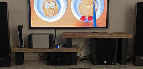 Houten tv meubel, Huis en Inrichting, Kasten | Televisiemeubels, Zo goed als nieuw, Minder dan 100 cm, 150 tot 200 cm, 25 tot 50 cm
