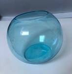 Glazen schaal of vaas voor bloemen of kaarsen, Minder dan 50 cm, Glas, Blauw, Gebruikt
