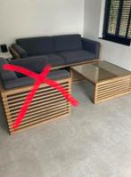 Riviera maison loungeset  bank en tafel japandi hout, Ophalen of Verzenden, Zo goed als nieuw, Hout, Bank