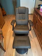 Bruine massage relaxstoel met voetenbank NIEUW, Huis en Inrichting, Fauteuils, Ophalen, Nieuw, Minder dan 50 cm