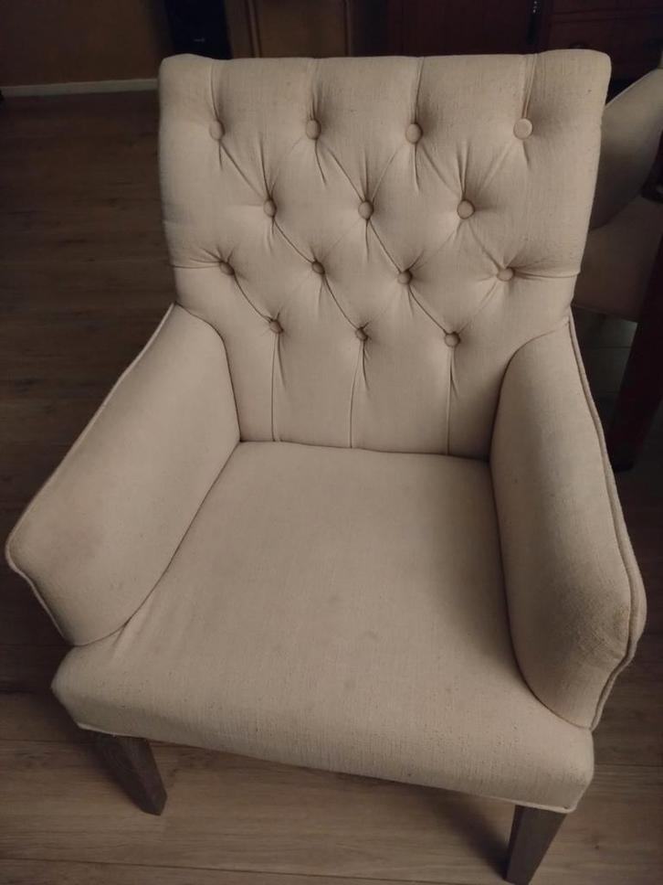 Stijlvolle eetkamerstoelen van Richmond Interiors, Huis en Inrichting, Stoelen, Gebruikt, Vijf, Zes of meer stoelen, Hout, Stof