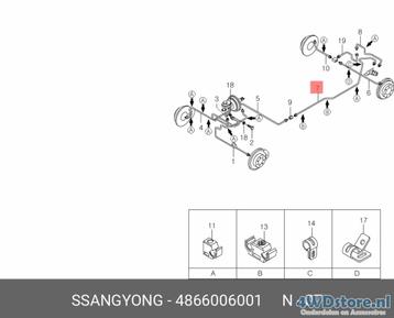 Remleiding Ssangyong New Korando - 4866006001