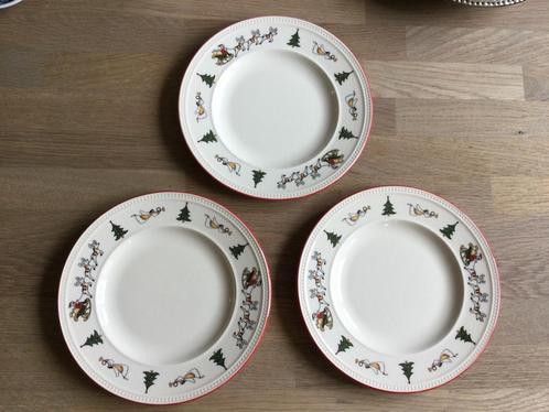 Wedgwood Windsor Christmas ontbijtborden, diameter 21,5 cm, Huis en Inrichting, Keuken | Servies, Zo goed als nieuw, Bord(en)