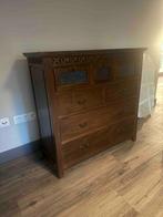 Teakhouten Ladekast, Huis en Inrichting, Kasten | Ladekasten, Ophalen, 100 tot 150 cm, 5 laden of meer, Koloniaal