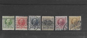 Denemarken, 1907, Michel 53 t/m 59, gestempeld. beschikbaar voor biedingen