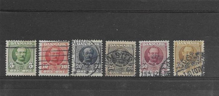 Denemarken, 1907, Michel 53 t/m 59, gestempeld., Postzegels en Munten, Postzegels | Europa | Scandinavië, Gestempeld, Denemarken