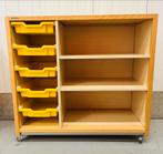 Vintage schoolkast Schilte materialenkast kieskast bakjes, Ophalen, Gebruikt, Kast, 50 tot 70 cm