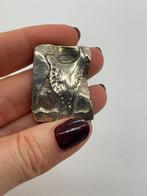 B348 Prachtige zilveren brutalist hanger, Sieraden, Tassen en Uiterlijk, Antieke sieraden, Ophalen of Verzenden
