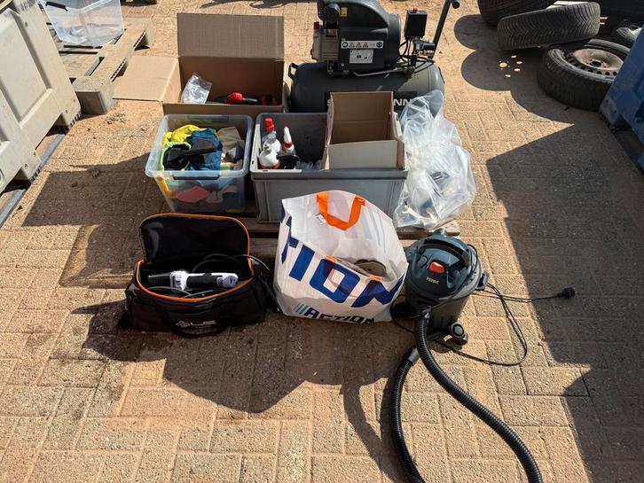 Car detail set, zie beschrijving, Doe-het-zelf en Verbouw, Compressors, Zo goed als nieuw, 6 tot 10 bar, 25 tot 100 liter, 400 tot 800 liter/min