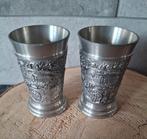 Rein Zinn Pewter Duitsland 2x bekertje tin 7 cm, Ophalen of Verzenden