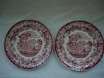 2 Amazone rood borden Petrus Regout, Ophalen of Verzenden