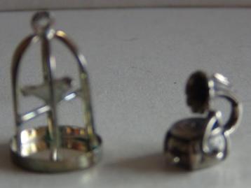 Miniatuur zilver L105-55 vogelkooi grammo zilveren miniature beschikbaar voor biedingen