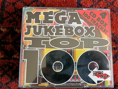 Een 4 CD-Box van "Mega Jukebox Top 100", met boekje., Cd's en Dvd's, Cd's | Verzamelalbums, Zo goed als nieuw, Pop, Boxset, Ophalen of Verzenden