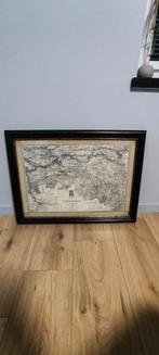 Brocante lijst met kaart/print van noord brabant, Ophalen of Verzenden