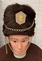 Kolbak,bruine kleur ,hoog model maat 57, Ophalen of Verzenden, Zo goed als nieuw