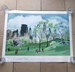 Kunst poster Spring in Central Park New York Adolf Dehn, Rechthoekig Liggend, Ophalen of Verzenden, Zo goed als nieuw, A1 t/m A3