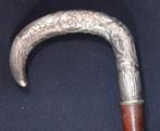 Antieke wandelstok met zilveren handvat ( gemerkt ), Diversen, Wandelstokken, Ophalen of Verzenden, Gebruikt