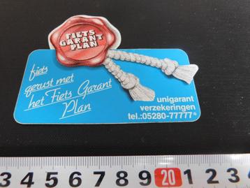 sticker Fiets Garant Plan  UNIGARANT  beschikbaar voor biedingen