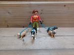 Playmobil vrouw met honden., Ophalen of Verzenden, Zo goed als nieuw