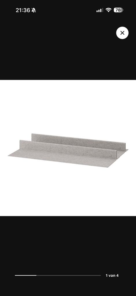 2x schoeneninzet Ikea Komplement (grijs), Ophalen of Verzenden, Zo goed als nieuw