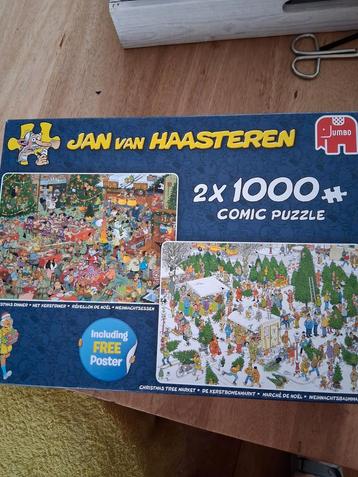 Jan van Haasteren Kerst Puzzel 2x1000 beschikbaar voor biedingen