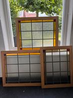 3 glas in lood ramen, Doe-het-zelf en Verbouw, Glas en Ramen, Ophalen, Zo goed als nieuw, Glas in lood, Minder dan 80 cm