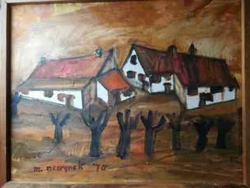 Expressionistisch schilderij olieverf, Martin Neirynck. beschikbaar voor biedingen