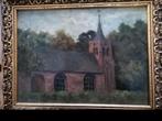 Schilderij "Kerk in de natuur" van onbekende meester., Ophalen of Verzenden