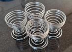 Rvs spiralen eierdopjes 4 stuks, Ophalen of Verzenden, Zo goed als nieuw, Pot of Pan