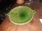 Groene Aardewerk Schaal met Oortjes, Ophalen of Verzenden