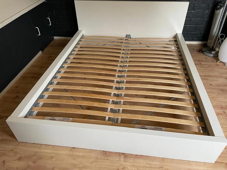 IKEA Malm Bed 160cm - Tweepersoonsbed, Huis en Inrichting, Slaapkamer | Bedden, Gebruikt, Tweepersoons, 160 cm, 200 cm, Hout, Wit