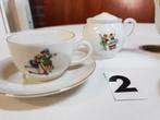 Mini servies nr. 2, met spelende kinderen, 8-delig, suikerpo, Antiek en Kunst, Ophalen of Verzenden