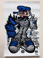Kunst print HEX One Los Angeles graffiti Signed, Verzenden, Zo goed als nieuw, Rechthoekig Staand, Film en Tv