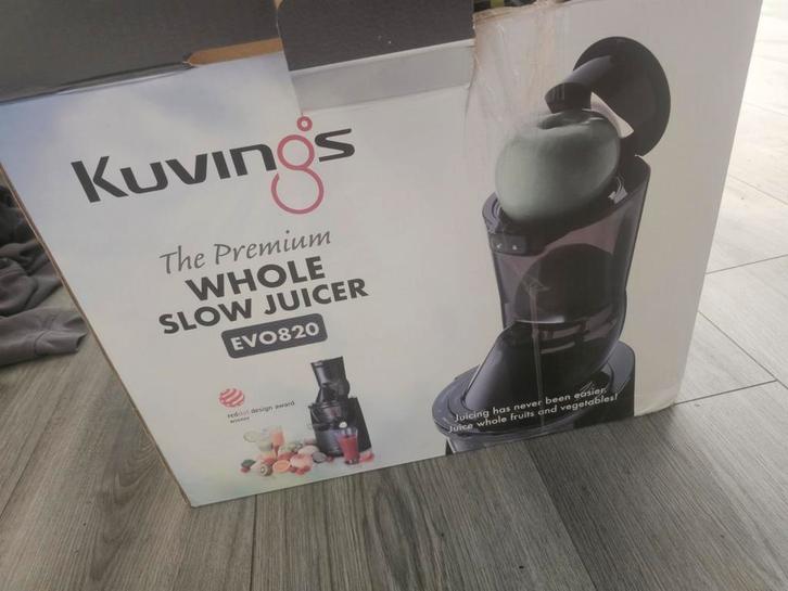 Kuvings Evo 820 - nieuw - compleet met smoothie- en ijszeef, Witgoed en Apparatuur, Juicers, Nieuw, Slowjuicer, Elektrisch, Ophalen of Verzenden