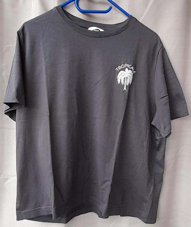 Zwart dames t-shirt met opdruk "Tropicale" maat XL, Kleding | Dames, T-shirts, Zo goed als nieuw, Maat 46/48 (XL) of groter, Zwart