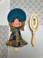 Holly Hobbie kapsetje handspiegel borstel vintage stof, Antiek en Kunst, Ophalen of Verzenden