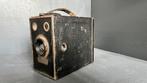 Oude Box camera incl. Leren tas, Ophalen of Verzenden, Fototoestel